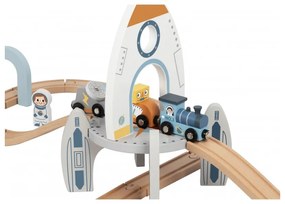 Tooky toy drewniana kolejka kosmiczna zestaw tory