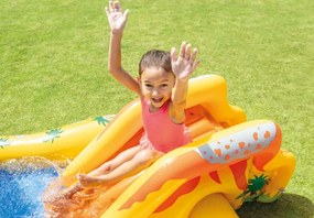 Dmuchany basen dziecięcy Intex 444 - wodny plac zabaw ze zjeżdżalnią i dinozaurem