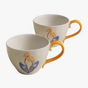 Opakowanie 2 Filiżanek Kamionkowych 40 Cl Marneda Multicolour Classic - Sklum