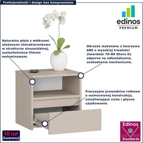 Kaszmirowa minimalistyczna szafka nocna - Morivo