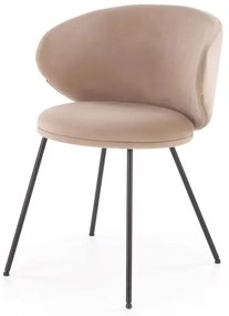 Krzesło tapicerowane K587 VELVET beżowe  HALMAR