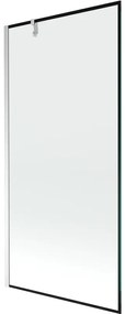 Mexen Next parawan nawannowy 1-skrzydłowy 90 x 150 cm, czarny wzór, chrom - 895-090-000-00-70-01
