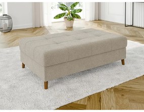 Beżowy podnóżek z materiału bouclé Ariella – Ropez