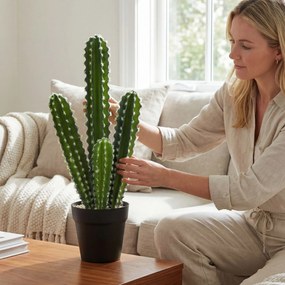 HOMCOM Sztuczny kaktus 53 cm w doniczce do domu, biura | Aosom PL