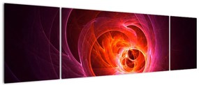 Nowoczesny obraz różowej abstrakcji (170x50 cm)