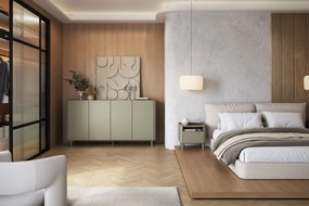 Szafka nocna Elivo 50 cm z szufladą na nóżkach - eukaliptus / dąb baltic dune