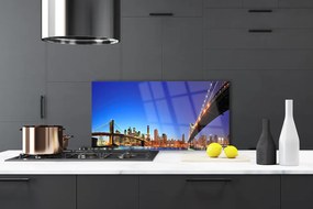 Dekor Szklany do Kuchni Stalowa Konstrukcja Metropolii