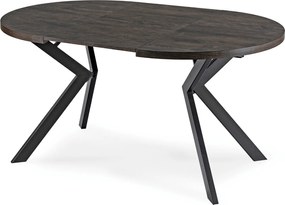 Stół Okrągły Rozkładany LUKAS 100-250 cm Czarny Nowoczesny Loft