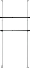 Wenko Zestaw 2 teleskopowych drążków poziomych Herkules, czarne