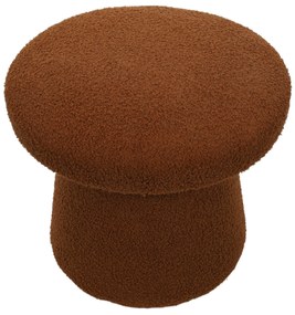 Pufa okrągła tapicerowana TEDDY grzybek boucle, Ø 43 x 38 cm