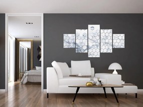Obraz - Marmurowe sześciokąty (125x70 cm)