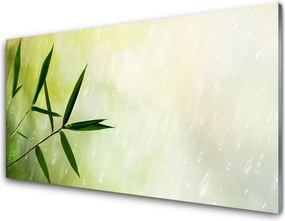 Szkło do Kuchni na Ścianę Liście W Strugach Deszczu