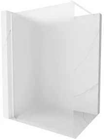 Mexen Kioto ścianka prysznicowa Walk-in 70 x 200 cm, szron 8 mm, biała - 800-070-101-20-30