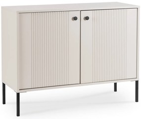 Komoda do Salonu SOFT 104 cm Kaszmir Ryflowana Dwudrzwiowa Nowoczesna