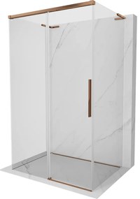 Mexen Rox-3S L kabina prysznicowa 3-ścienna rozsuwana 90 x 70 cm, transparent, różowe złoto - 8C2L-090-070-60-00-3S