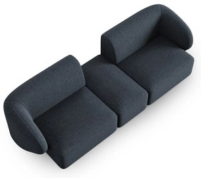 Niebieska sofa z tkaniny szenilowej 246 cm Paolo – Milo Casa