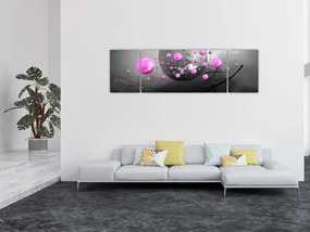 Obraz różowych kul (170x50 cm)