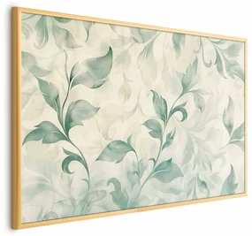 Plakat Akwarelowe listki 60 x 40 cm z ramą złotą bez marginesu ARTGEIST B