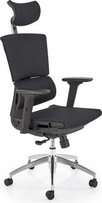 Czarny ergonomiczny obrotowy fotel z mechanizmem synchronicznym L6-R23