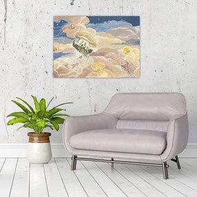 Obraz - Niebiańskie Meduzy (70x50 cm)