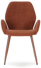 Tapicerowane fotele jadalniane zestaw 2 szt. w kolorze terakoty Ansu – Marckeric