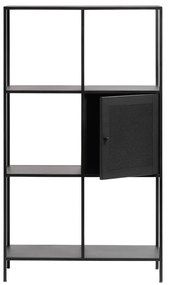 Czarny metalowy regał 80x138 cm Malibu – Unique Furniture