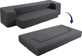 GREY SŁADANA SOFA 2w1 CIEMNO SZARA  CHARCOAL/G