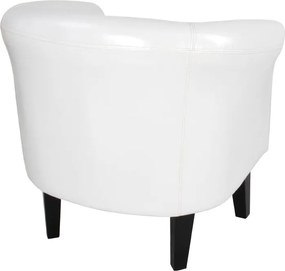 MIADOMODO Zestaw foteli Chesterfield, 58 x 71 x 70 cm, biały