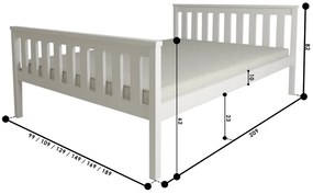 Łóżko KALEA 90 x 200 cm, białe Stelaż: Ze stelażem listwowym rolowanym, Materac: Materac Somnia 18 cm