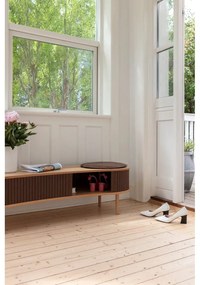 Brązowa szafka pod TV w dekorze dębu 140x40 cm Audacious – UMAGE