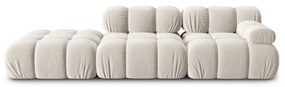 Beżowa aksamitna sofa modułowa 282 cm Bellis – Micadoni