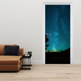 Fototapeta na drzwi - Nocne niebo z gwiazdami (95x205cm)
