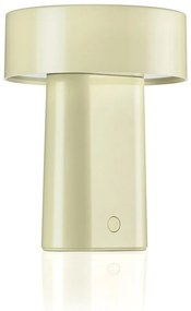 Jasnozielona plastikowa lampa stołowa LED (wysokość 18 cm) Oblong – Zone