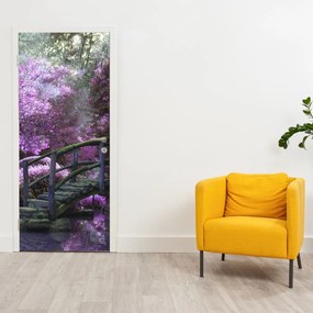 Fototapeta na drzwi - Fioletowy ogród (95x205cm)
