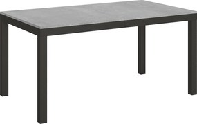 Stół rozkładany 160/420x90 cm Everyday Evolution cementu rama i nogi antracytowe