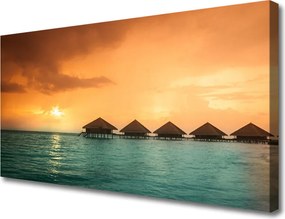 Zdjęcie na płótnie Słoneczny Blask na Morzu