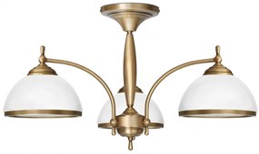 Krótki klasyczny żyrandol z mosiądzu CR-S3K