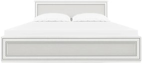 Klasyczne łóżko ze stelażem 160x200 fineline crema H6-D98