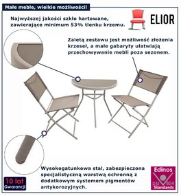 Beżowy zestaw balkonowy G1-K93
