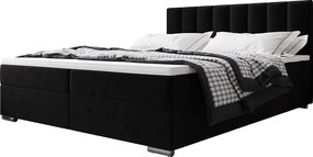 BEDANTE Łóżko kontynentalne ZILANO2 160x200 Itaka 15 Czarny