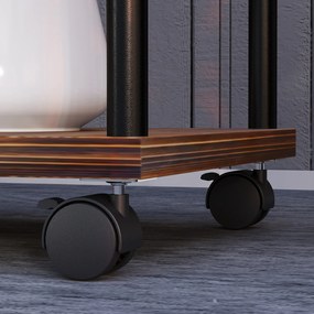 Outsunny Stojak na Kwiaty z 5 Półkami, Pięcioetapowy Stojak na Rośliny, Design Przestawny, Łatwy do Przemieszczenia, Drewno, Stal