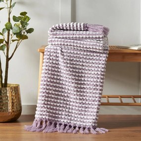 Lawendowy koc 125x150 cm Stab Stitch – Catherine Lansfield