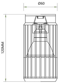 VERTICAL BLACK DOWNLIGHT 1xGU10, czarna, pojedyncza