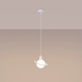 Lampy wiszące nowoczesny Gloxo, stal - 1 źródło światła 3000K - L.20 x H.125 cm - biały