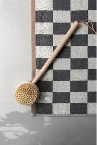 Antracytowo-beżowy dywanik łazienkowy pod prysznic z bio bawełny 50x80 cm Retro – Mette Ditmer Denmark