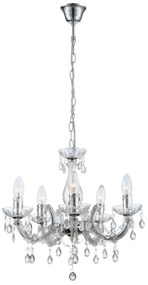 LAMPA SUFITOWA WISZĄCA EBT001-5CP TRANSPARENT