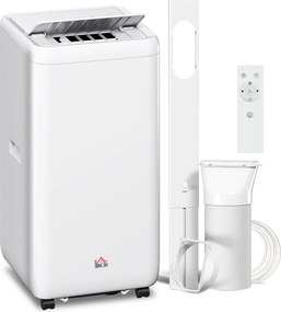 HOMCOM Przenośny klimatyzator 1250 W z 5 trybami i timerem 24h, 35,5x35x70 cm, biały | Aosom PL