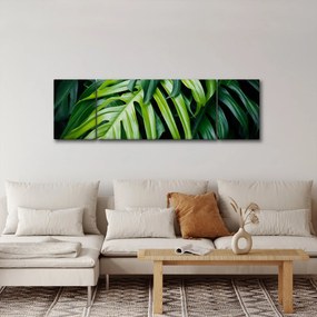 Obraz - Tropikalne liście (170x50 cm)