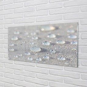 Szklany Panel Krople makro słońce