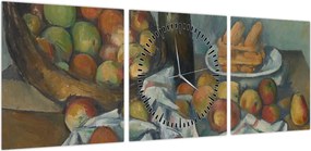 Obraz - Paul Cezanne, The Basket of Apples, reprodukcje (z zegarem) (90x30 cm)